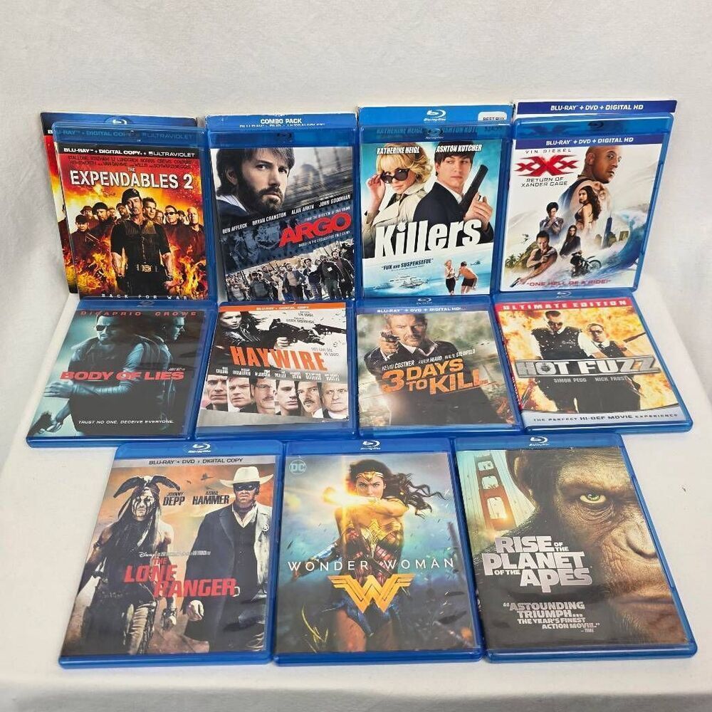 Blu-ray Lot Action Movies Expendables Argo Apes 11